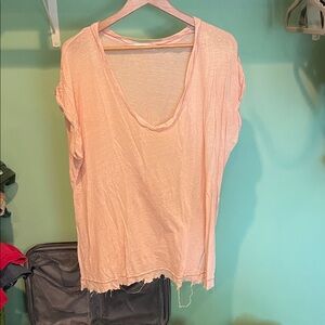 We The Free Light Pink Short Sleeve Top